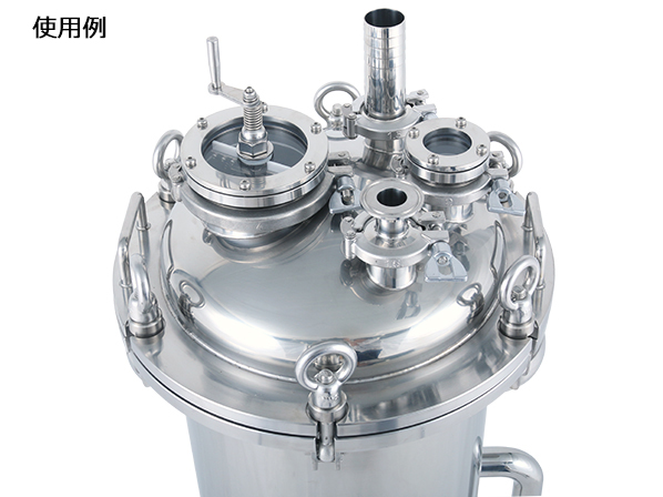 ワイパー付きのぞき窓（一体型）使用例