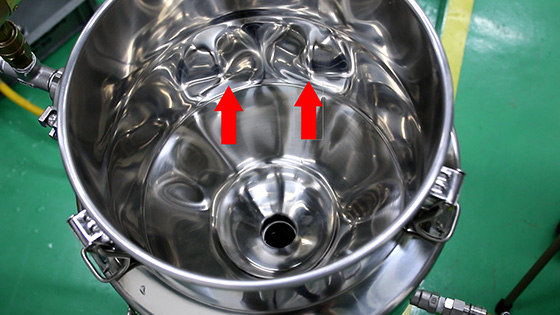 へこみが生まれたジャケットタンク