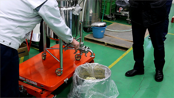 餃子の餡が出てこなくなる様子