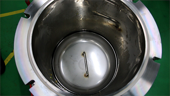 落とし蓋を設置した様子