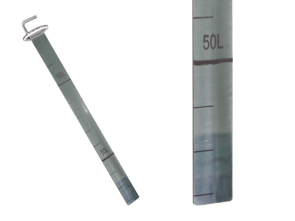 ヘルールバッフルに目盛りレーザーマーキング