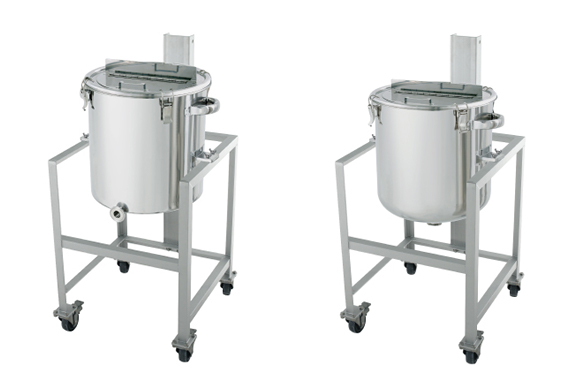 【新製品】撹拌工程をより便利に|撹拌機座の付いた架台付容器