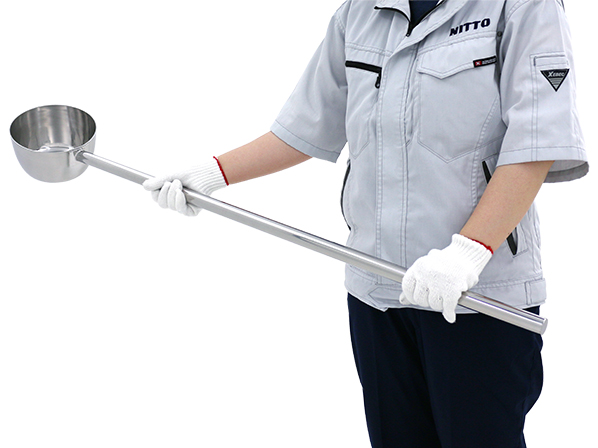 【採用事例】内袋の破損対策を施したステンレス柄杓