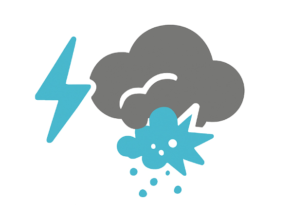 静電気が粉塵爆発の着火源になっているイメージ