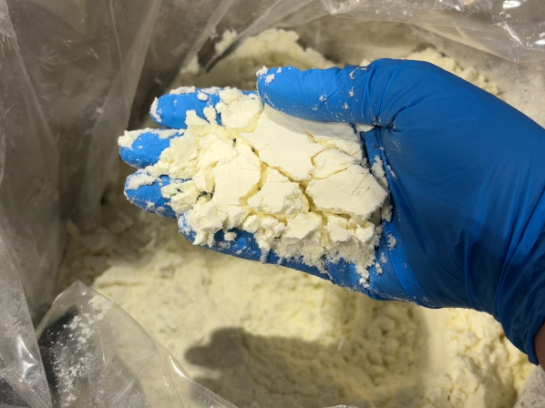 排出テストで使った全粉乳の状態